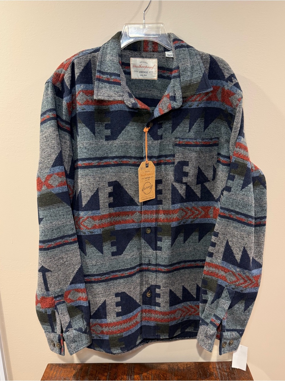 Weatherproof Patterned Button-Down Shirt